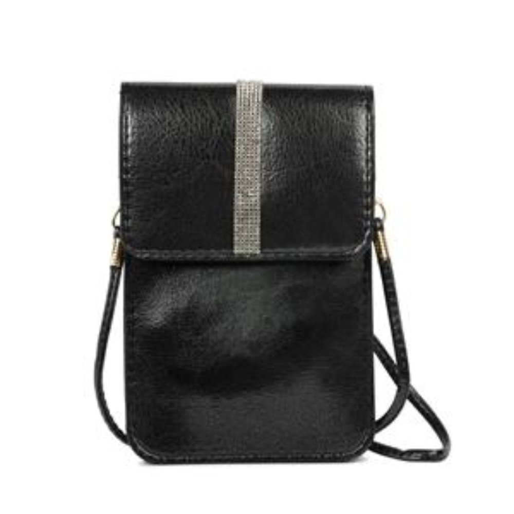 Black Sparkling Touchscreen Cellphone Bag